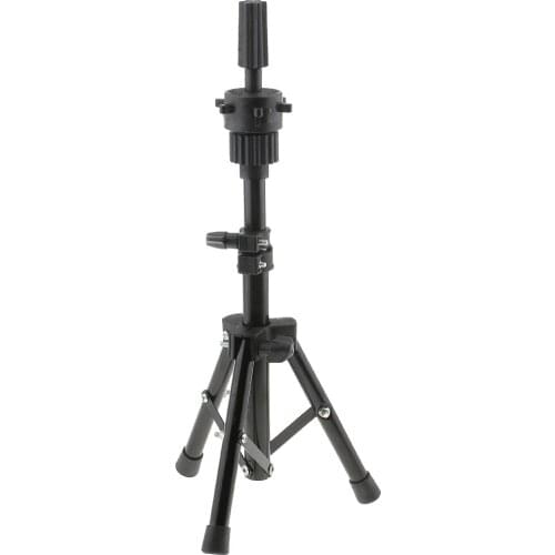 Metal Adjustable Mannequin Manikin Practice Head Holder Tripod Stand Black