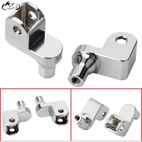 2Pcs Motorcycle Chrome Foot Pegs Mounting Bolts Adapter Fit For Honda Goldwing 1500 1988-2000 Shadow ACE 1100 Valkyrie 1500