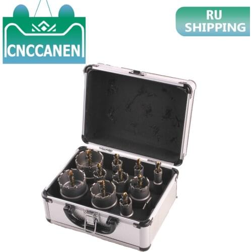 10PCS/Set TCT Drill Bit 16mm-53mm Hole Saw Set Carbide Tipped Wood Metal Core Drill Bit Hole Saw Cutter