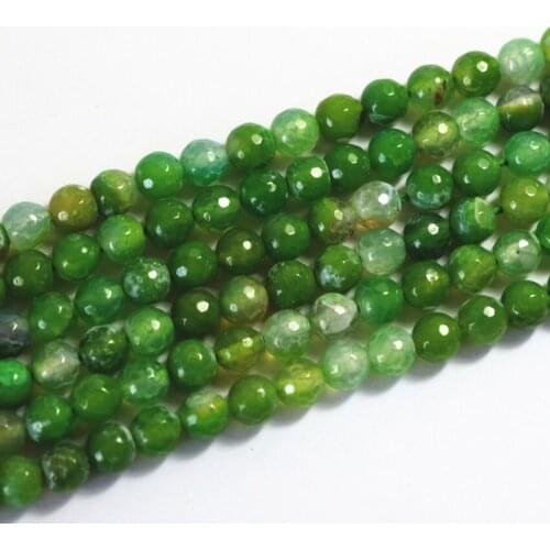 Natural stone green yellow popcorn carnelian agat onyx faceted round loose beads 4mm-12mm diy beads jewelry making 15inch B10