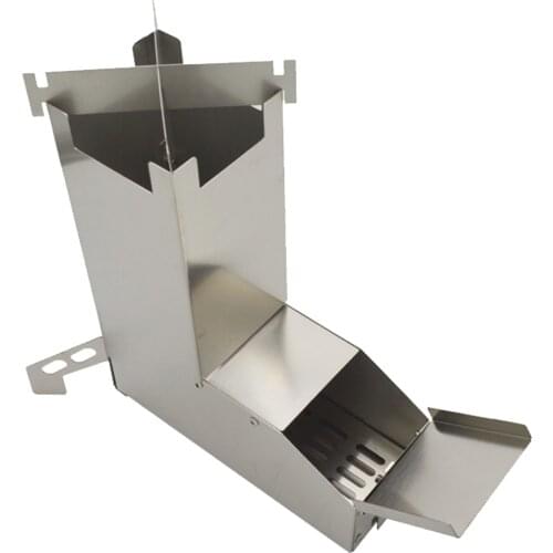 Stainless Steel Foldable Wood Burning Camping Rocket Stove Tent Heater For Backpacking BBQ Camping Tent Accessories