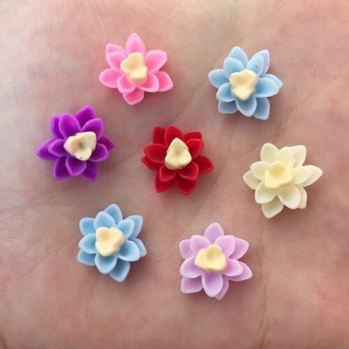 New 80PCS 12mm Resin solid color 3D flower Flat back stone scrapbook Embellishment DIY Wedding appliques SW15*2