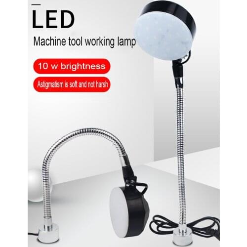 Industrial Lighting 24 LED10W Machine Light Magnetic Mounting Base Flexible Gooseneck Lamp for Punch/Milling/Lathe Machine Light