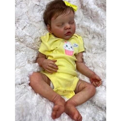 46cm Realistic Doll Full Soft Silicone Vinyl Toddler Babies Lifelike Girl Toy