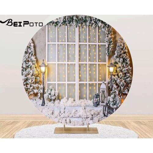 Christmas Round circle background baby shower backdrop photocall happy new year kids birthday Party decor table Cover YY-627