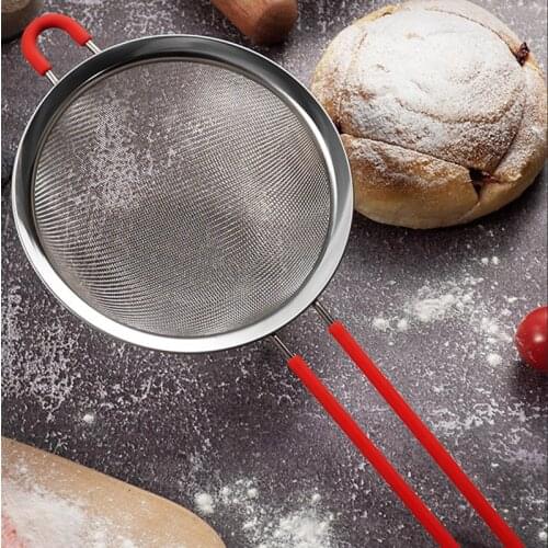 Baking tools flour sieve handheld sieve flour sieve 30 mesh stainless steel mesh sieve flour sieve baking