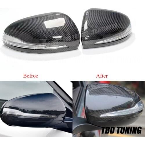 Replacement Style AMG Only LHD Carbon Fiber Mirror cover For Mercedes W205 W222 W213 W238 X205 for Benz C S GLC E Class AMG 1:1
