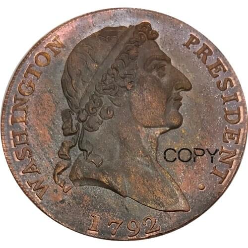 United States 1792 Washington Roman Head Cent Red Copper Copy coins