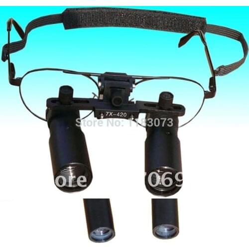 7X Binocular Type Dental Loupes 7 Times Medical Surgical Dentist Loupe Kepler Optical Magnifier Glasses With 6 Work Distance