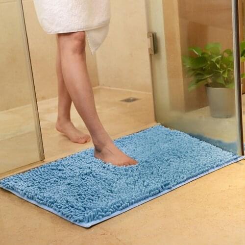 Sunshine 40x60CM Large Size Solid Color Microfiber Chenille Bathroom Floor Mat Doormat Bedroom Mat