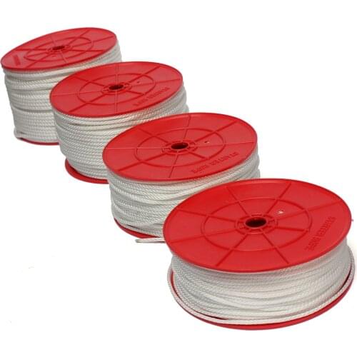 New 100m 2.5/3.5/4/4.5mm Nylon Pull Starter Recoil Engine Start Cord Rope Lawnmower White
