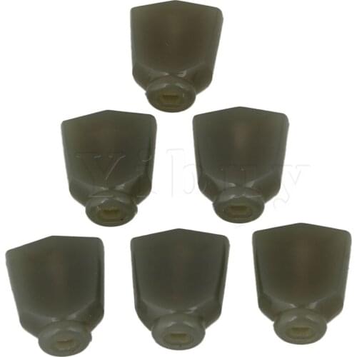 Yibuy 6 x Dark Green Retro Trapezoid Plastic Guitar Tuning Peg Machine Heads Buttons
