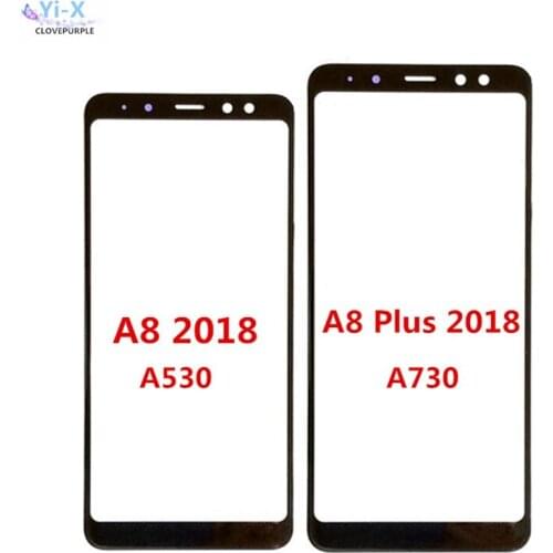 10pcs/lot Touch screen For Samsung Galaxy A8 2018 A530 A530F A8 + Plus 2018 A730 Front Outer Glass Top Lens Touch Screen Panel