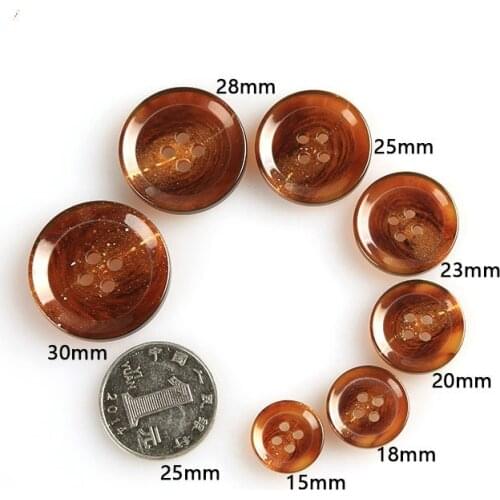 10 High Quality Suit Buttons Round Eco Resin 4 Holes Coat Shirt Sewing Button DIY Crafts Ornaments Scrapbook Clothes Accessories