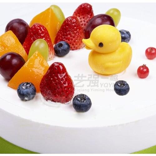 3D Cartoon yellow duck shape craft risin clay mould silicone bakeware Fondant cake chaocolate decoration mould DIY tools