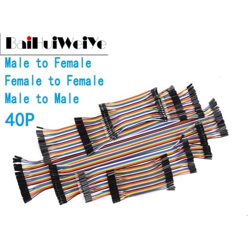 40-120pcs Dupont Line 40Pin Male to Male Male to Female Female to Female Jumper Wire Dupont Cable for Arduino DIY KIT 10 20 30cm