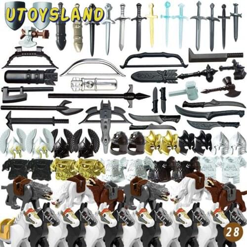 80Pcs Ancient Greek Ancient Roman Medieval Building Block Figure Weapon Armor Kit For Children Educational Toys Birthday Gift