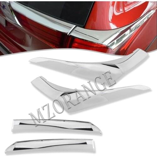 ABS Chrome Taillight Streamer Trim Rear Tail Lamp Light Bezel Cover Hood Auto Parts 4pcs/set For Mitsubishi Outlander 2016 -2019