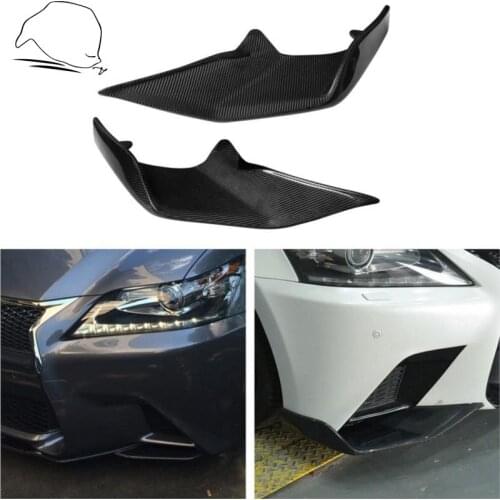 For Lexus GS 350 GRL10 2013-2015 Accessories Carbon Fiber Car Front Bumper Lip Spoiler Splitter Protector Canard Modified Kit