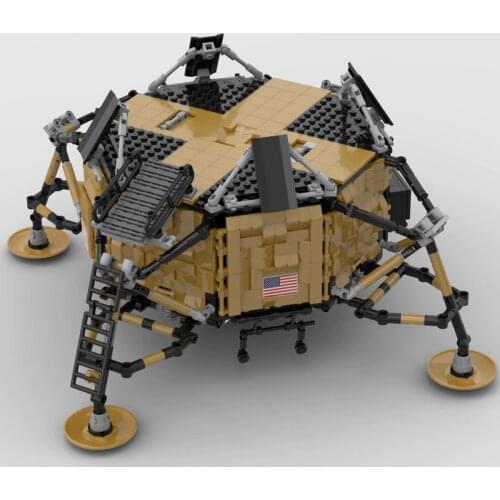 Apollo 11 lunar module creative space planet Aviation spacecraft moc building block MOC-29829 direct shipping compatible 3470pc