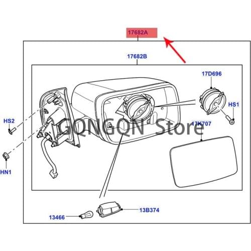 CAR mirror 2006 -2014 lan dro ve rfr eel and er2 mirror outside mirror, left and right rearview mirror, reversing mirror assembl