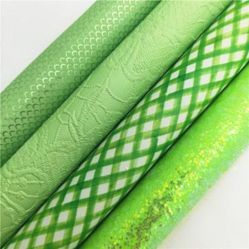 White Lace Glitter leather, Stars Printed Glitter Fabric, Weaving Faux Leather Sheets For Bow A4 21x29CM Twinkling Ming KM244