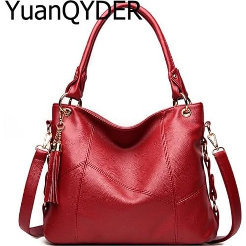 Women Large Totes Fashion Tassel Female Handbag Luxury Designer Leather Crossbody Shoulder Bag Lady Large Capacity Travel Bags