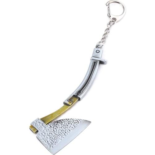 Game Sekiro Shadows Die Twice keychain Arms A wolfs Axe Metal Weapon Model Pendant Keyring For Man Game fans Collection Gift