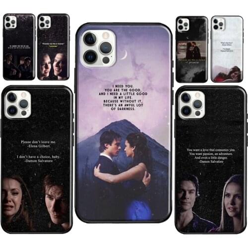 Vampire Diaries Damon Salvatore Quotes Case For iPhone 11 Pro Max 12 Pro Max XS XR X 12 Mini SE 2020 7 8 Plus Phone Back Cover