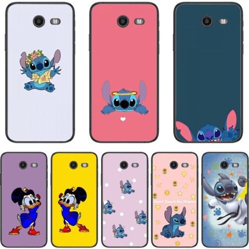 Phone Case Stitch Micky Mouse Duck Disney Phone Case Hull For Samsung Galaxy J 4 3 5 6 7 8 EU 2018 Plus 2017 Black Shell Art C