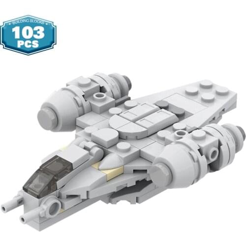 Moc Star Movie Figures Spaceship MOC-38715 Space Battle Mandalorians Mini Razor Crest Model Building Block Toy for Children Gift