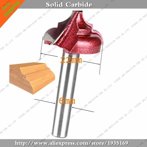 6mm*22mm,1pcs,Freeshipping CNC Engraving 3D Woodworking Milling Cutter,Tungsten Solid carbide End Mill,Wood Tools,Router Bit