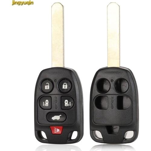 Jingyuqin 10pcs Flip Remote Car Key Fob Shell For HONDA Odyssey Elysion Auto Key Case Replacement 5/6 Buttons