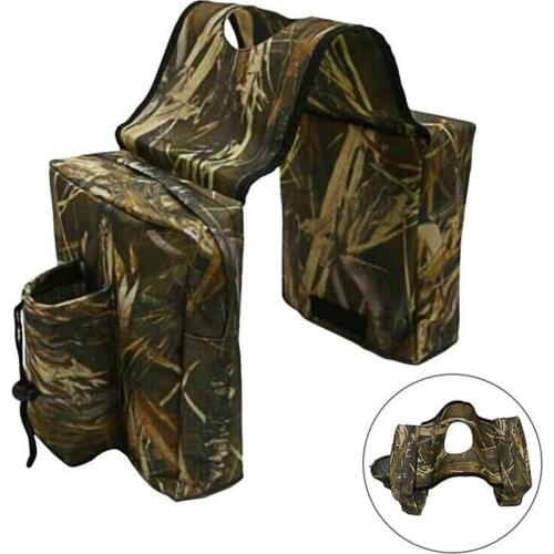 ATV UTV Motorcycle Cargo Pocket Fuel Tank Storage Saddle Bag with Mug Holder