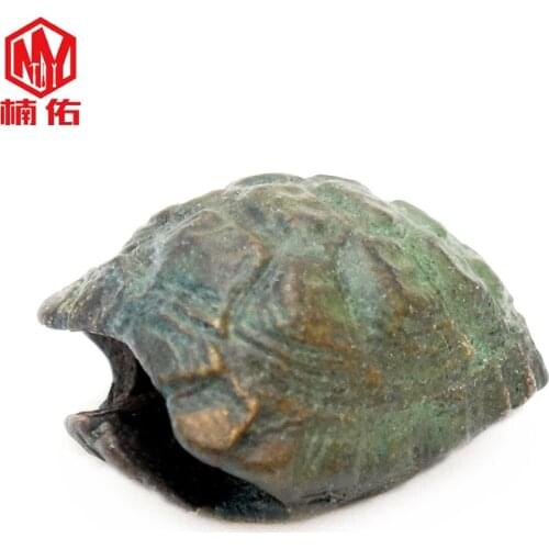 EDC Outdoor Pocket Tool Copper Turtle Shell Knife Beads Pendant Personality Retro Creative Handmade DIY Paracord Knife Beads