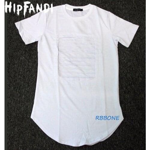 HIPFANDI Men Fashion 2018 T shirt homme Men Army Green T shirt swag Clothes Hip Hop T-shirt streetwear biker tees Fold style