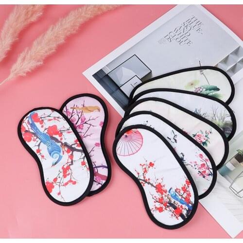 NEW 1Pcs Chinese Wind Flower Bird Eye Mask Sleep Eye Mask Travel Relax Eye Patch Random Wholesale