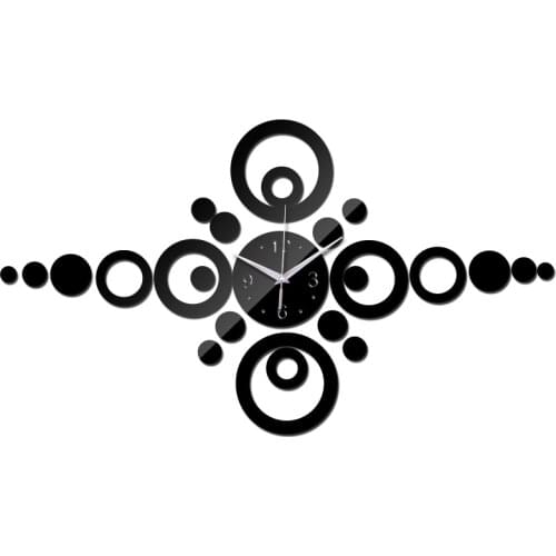 2019 new hot diy acrylic mirror wall stickers clock multi piece package quartz living room acrylic clocks modern