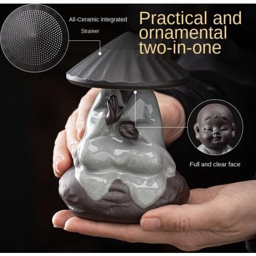 Tea Strainer Group Small Zen Master Tea Filtration Tea Partition Ceramic Filter Hole Kung Fu Tea Ceremony Tea Accessories Tools