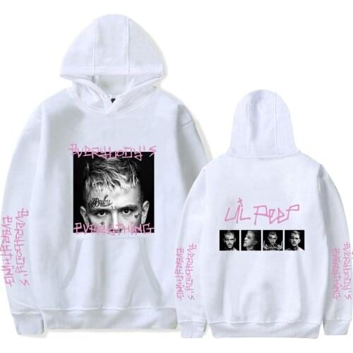 Simple Style Lil Peep Hoodies Rap Hiphop LilPeep Couple Sweatshirt Harajuku Streetwear Pullover Hooded Jacket Plus Size