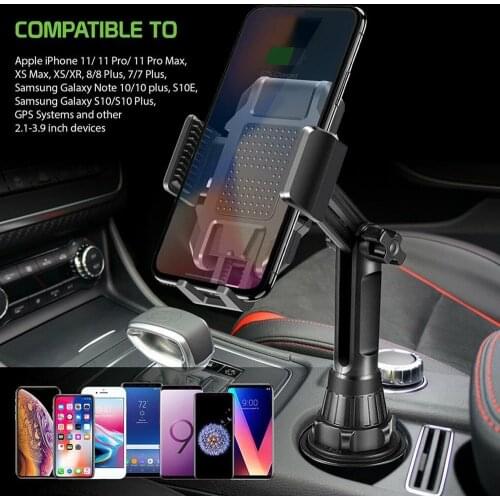 Hot Sales 2019 Newest Universal Adjustable Cup Holder Car Mount For Cell Phones Extra Long Neck High Quality