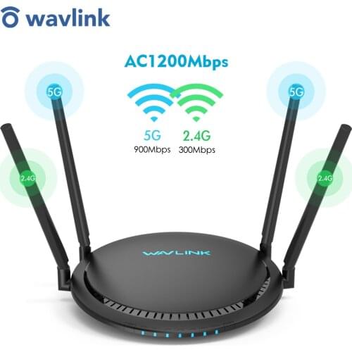 Wavlink AC1200 Dual-Band Gigabit Wireless Wifi Router WIFI Repeater 4*5dBi High Gain Antennas Wider Coverage Easy setup EU/US/UK