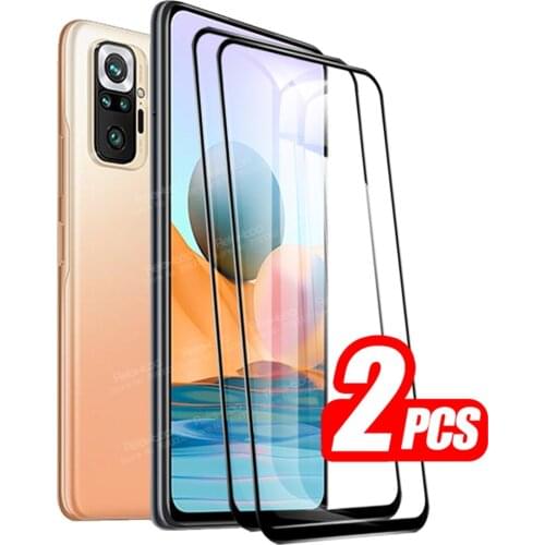 2pcs Full Cover Tempered Glass For Xiaomi Redmi Note 10 Pro Screen Protector On Xiomi Redme Note10 10Pro Max 10s Protective Film
