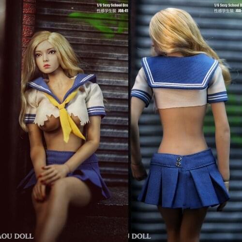 1:6 Female Soldier Model Accessories Clothes 12-inch Action Figure Sexy Student Wear Bra and Skirt