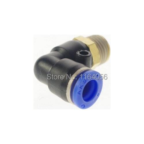 10pcs 6mm-1/4" Pneumatic Connectors Elbow Fitting