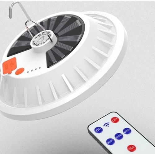 120/60 LEDs Rechargeable LED Bulb Lamp Remote Control Solar Charge Lantern Portable Emergency Night Market Light Outdoor Camping