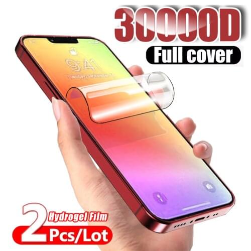 2Pcs Hydrogel Film Screen Protector For iPhone 13 12s 12 Pro Max Mini Protective Film iPhone 6 6s 7 8 Plus X XR XS Max Not Glass