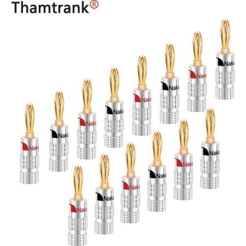 200Pcs/100Pairs Nakamichi Banana Plugs For Video Speaker Connector Black Red Color