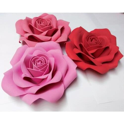 2X30CM Foam flower Party Christmas Wedding decoration Large Artificial Paper flowers Party paper flower shooting props