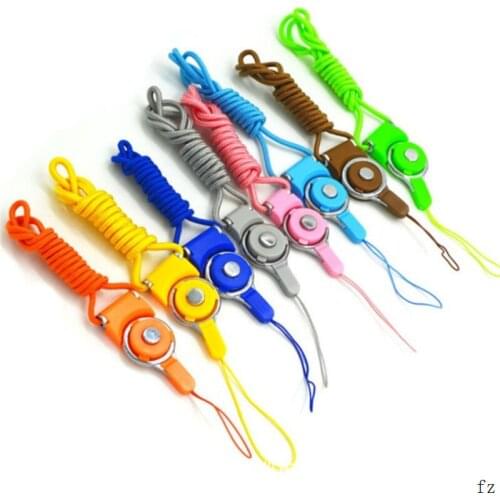 300pcs Multifunctional Cell Phone Strap Detachable Lanyard Mobile Phone Lanyard 2 in 1 Rotating Button Neck Strap